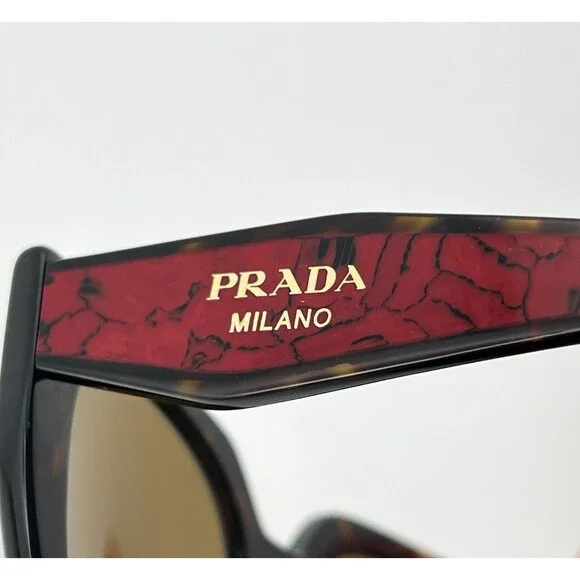 NIB $440 Womens PRADA Sunglasses 2AU5Y1 Tortoise Shell Red  display picture 1